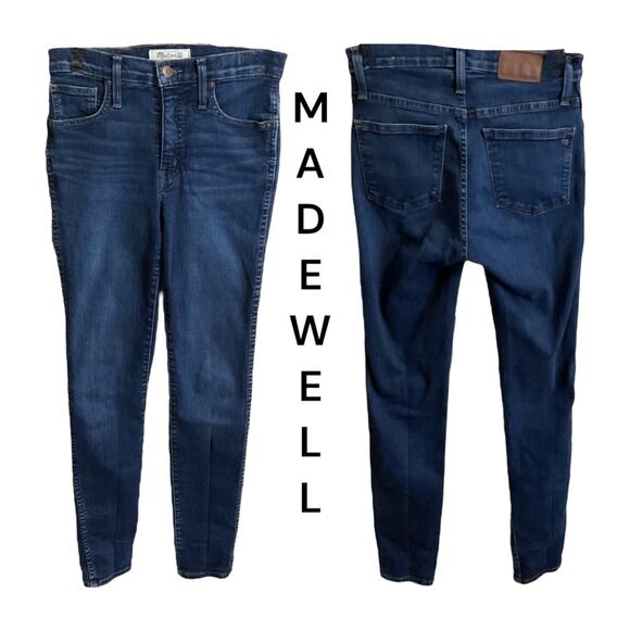 Madewell Jeans High-Rise Skinny Hayes Wash Sz 25 Stretch Cotton Poly Elastane - Picture 1 of 11